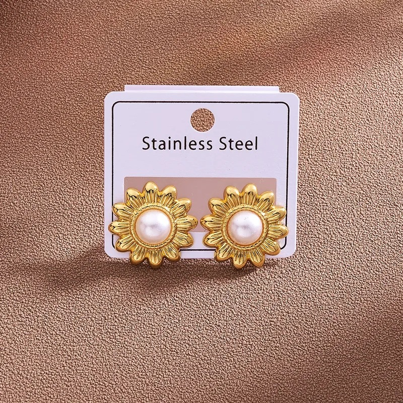Sunflower Flower Stud Earring